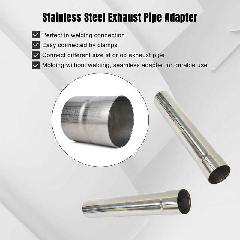 eLifecenter Universal ID 3" Exhaust Coupler Stainless Steel Exhaust Adapter - Image 4
